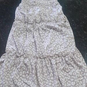 Leopard Print Tiered Skirt